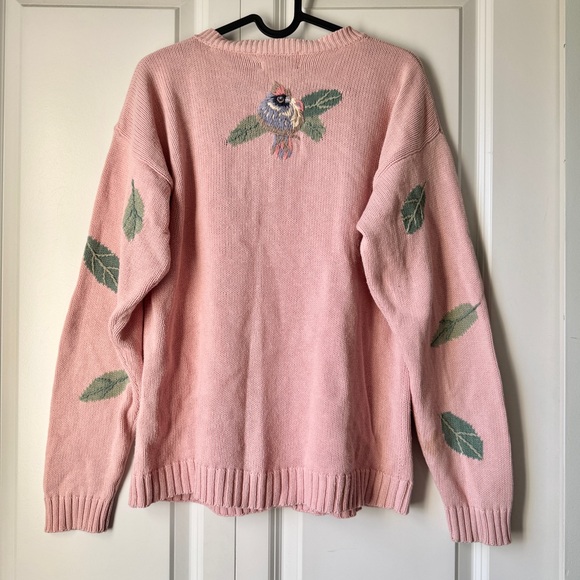 🌸 Vintage 90s Embroidered Northern Treasures Bird Cardigan 🦜🕊️ - Picture 13 of 15